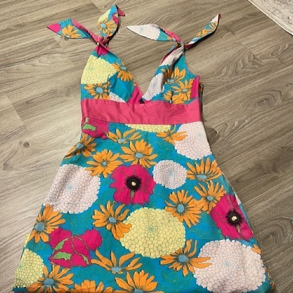 CK Bradley Newyork  Multi Color Flower Dress Size 2